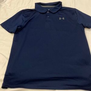 Under armor, heat gear, boys polo shirt